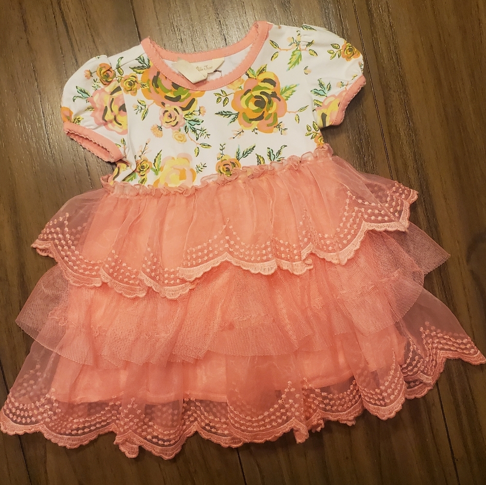 Matilda Jane Tiddlywinks Peach Dress 12 - 18 month